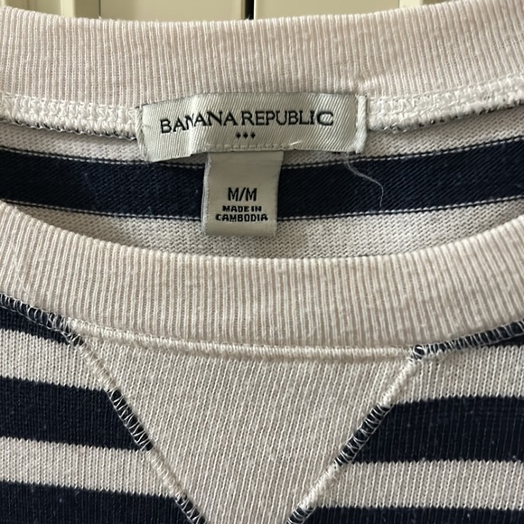 Navy and white striped Banana Republic dress, size medium. - Picture 2 of 2